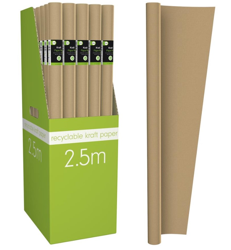 2.5m Brown Paper Rolls - Click Image to Close