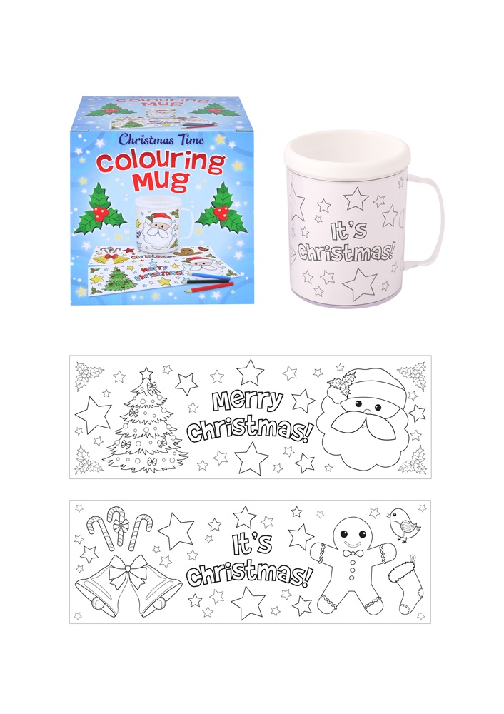*** HOT SELLER *** Colour In Your Own Christmas Mug - Click Image to Close