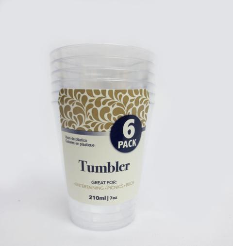 Tumbler Mini 210ml Clear 6 Pack - Click Image to Close