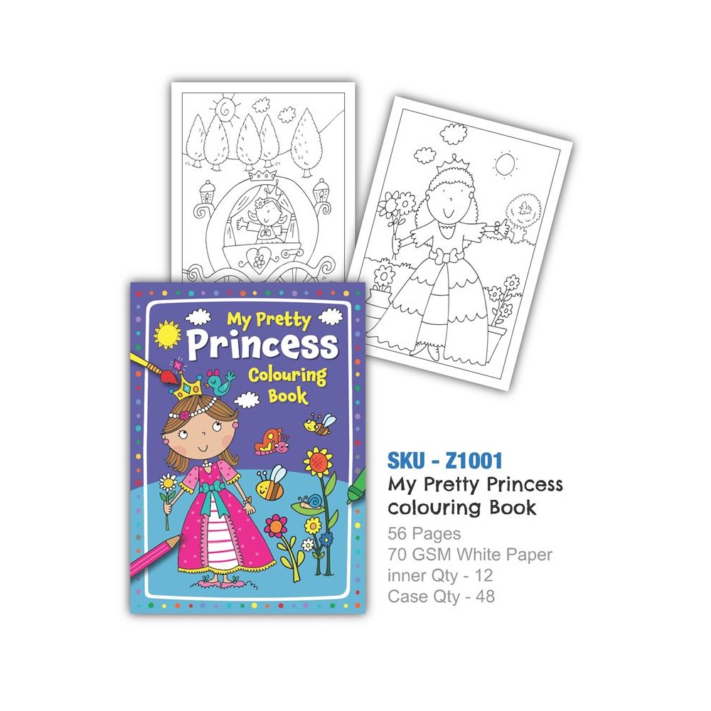 Princess Colouring Book (VAT ZERO) - Click Image to Close