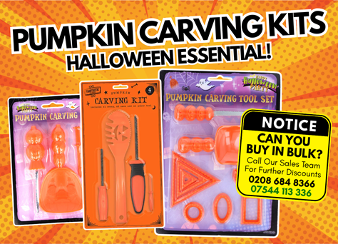 New Halloween Essentials Carving Kits - Click Here
