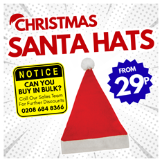 Christmas Santa Hats From 29p - Click Here